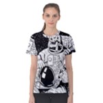 Halloween Skeleton Astronaut Women s Cotton Tee