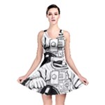 Halloween Skeleton Astronaut Reversible Skater Dress