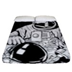 Halloween Skeleton Astronaut Fitted Sheet (Queen Size)