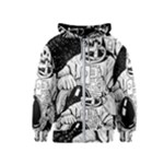 Halloween Skeleton Astronaut Kids  Zipper Hoodie