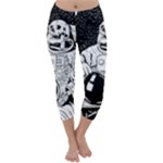 Halloween Skeleton Astronaut Capri Winter Leggings 