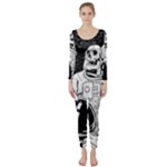 Halloween Skeleton Astronaut Long Sleeve Catsuit