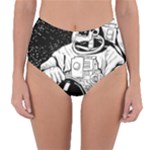 Halloween Skeleton Astronaut Reversible High-Waist Bikini Bottoms