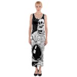 Halloween Skeleton Astronaut Fitted Maxi Dress