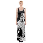 Halloween Skeleton Astronaut Maxi Thigh Split Dress