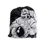 Halloween Skeleton Astronaut Drawstring Pouch (XL)