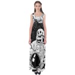 Halloween Skeleton Astronaut Empire Waist Maxi Dress