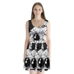 Halloween Skeleton Astronaut Split Back Mini Dress 