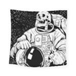 Halloween Skeleton Astronaut Square Tapestry (Small)