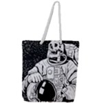 Halloween Skeleton Astronaut Full Print Rope Handle Tote (Large)