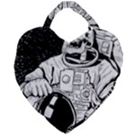 Halloween Skeleton Astronaut Giant Heart Shaped Tote