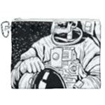 Halloween Skeleton Astronaut Canvas Cosmetic Bag (XXL)