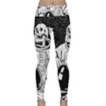 Halloween Skeleton Astronaut Lightweight Velour Classic Yoga Leggings