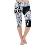 Halloween Skeleton Astronaut Lightweight Velour Cropped Yoga Leggings