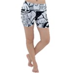 Halloween Skeleton Astronaut Lightweight Velour Yoga Shorts