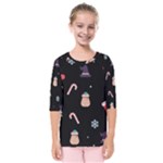 christmas buona befana Kids  Quarter Sleeve Raglan Tee