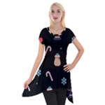 christmas buona befana Short Sleeve Side Drop Tunic