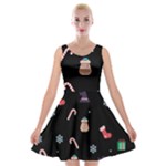 christmas buona befana Velvet Skater Dress