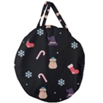 christmas buona befana Giant Round Zipper Tote