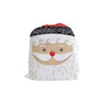 Santa Claus Face Drawstring Pouch (Medium)