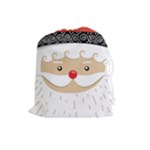 Santa Claus Face Drawstring Pouch (Large)