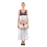 Santa Claus Face Sleeveless Maxi Dress