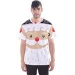 Santa Claus Face Men s Sports Mesh Tee