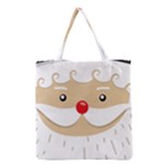 Santa Claus Face Grocery Tote Bag