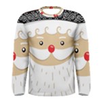 Santa Claus Face Men s Long Sleeve Tee