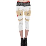 Santa Claus Face Capri Leggings 