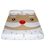 Santa Claus Face Fitted Sheet (Queen Size)