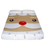 Santa Claus Face Fitted Sheet (King Size)