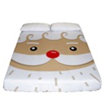 Santa Claus Face Fitted Sheet (California King Size)