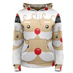 Santa Claus Face Women s Pullover Hoodie