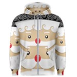 Santa Claus Face Men s Zipper Hoodie