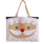 Santa Claus Face Zipper Mini Tote Bag