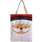 Santa Claus Face Zipper Classic Tote Bag