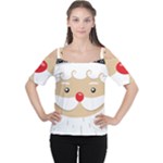 Santa Claus Face Cutout Shoulder Tee