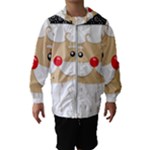 Santa Claus Face Hooded Windbreaker (Kids)