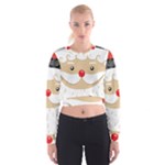 Santa Claus Face Cropped Sweatshirt