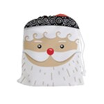 Santa Claus Face Drawstring Pouch (XL)