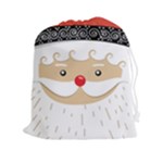 Santa Claus Face Drawstring Pouch (XXL)