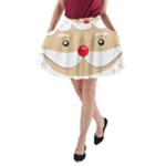 Santa Claus Face A-Line Pocket Skirt