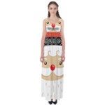 Santa Claus Face Empire Waist Maxi Dress