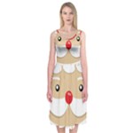 Santa Claus Face Midi Sleeveless Dress