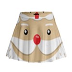 Santa Claus Face Mini Flare Skirt