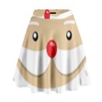 Santa Claus Face High Waist Skirt