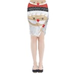 Santa Claus Face Midi Wrap Pencil Skirt