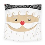 Santa Claus Face Square Tapestry (Large)