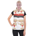 Santa Claus Face Women s Button Up Vest